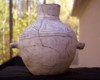 Native American Prehistoric Item - Mesa Verde Olla, Very Large, Black on White Olla with handles on